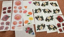 mrs. grossman's stickers lot Flowers Red Roses Winter Berries 