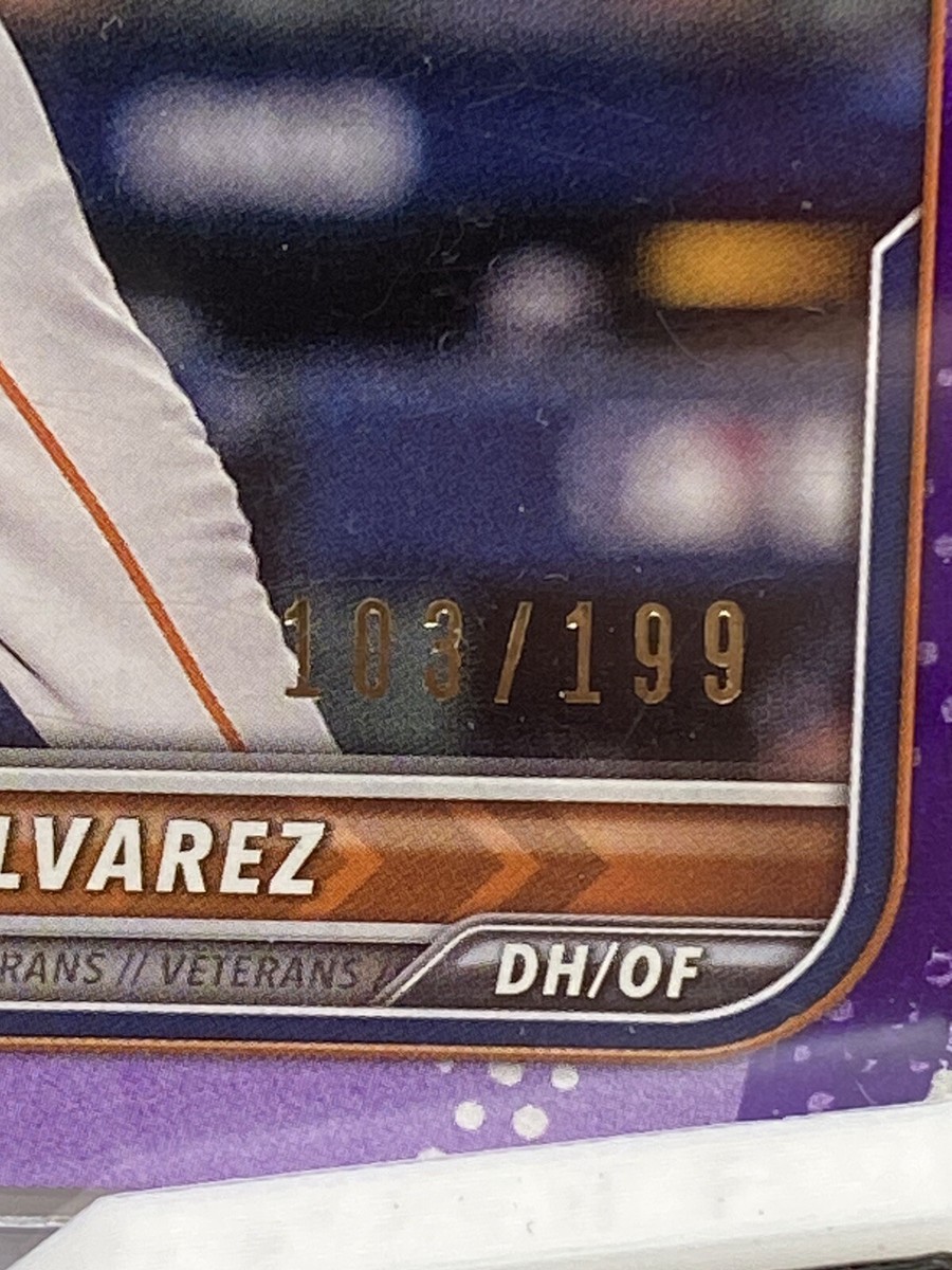 Yordan Alvarez 2022 Bowman Purple Pattern /199 Houston