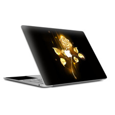 Skin Decal Wrap for MacBook Air Retina 13 Inch - Gold Rose glowing
