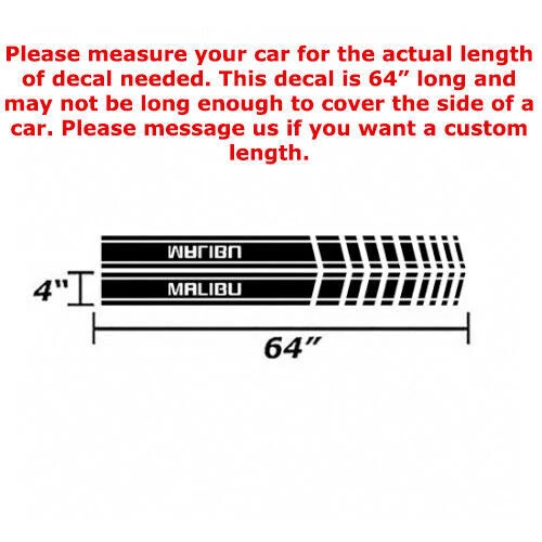 2 многоцветные виниловые наклейки с графикой для гоночных автомобилей подходят для Chevrolet Malibu - Изображение 3 из 4