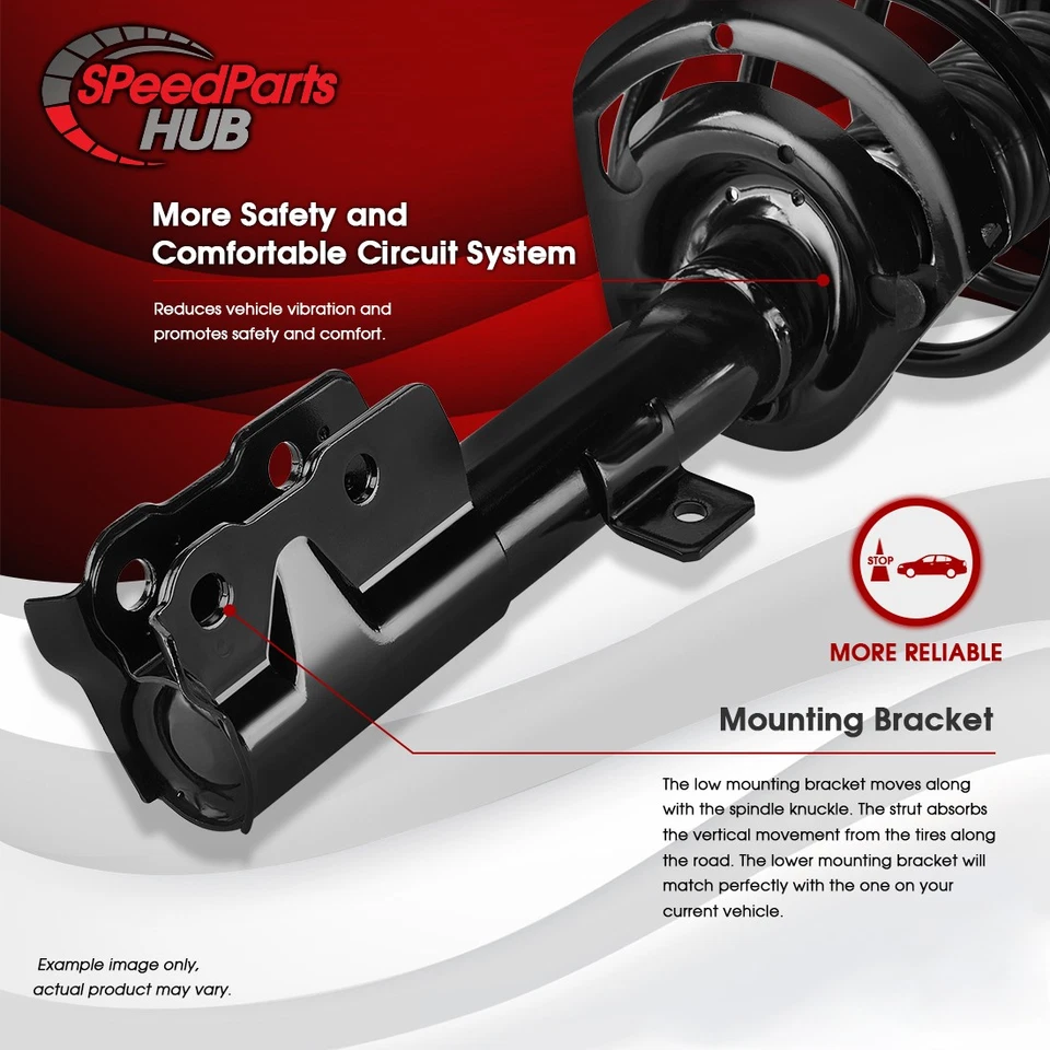 2x Conjunto de resorte helicoidal amortiguador delantero FCS para Eagle Vision 3,3 L 1993-1997 Foto 4 de 4