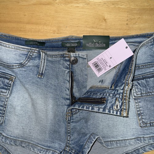 NWT Lot Of 2 Wild Fable Denim Cargo Low Rise Shorts Womens Size 6 Pockets - Picture 12 of 16