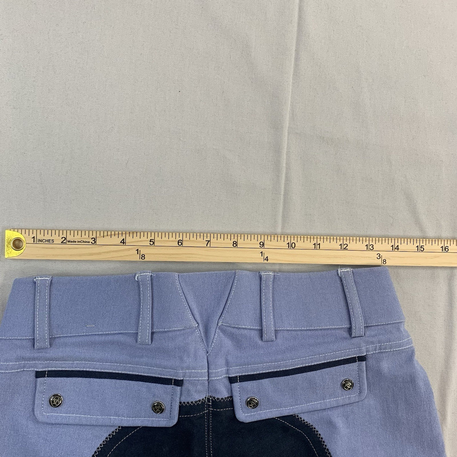 Ariat Pro Series Pants 26R Blue Equestrian Riding Slim Padded Activewear