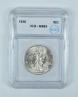 1938 Walking Liberty Half Dollar MS63 ICG