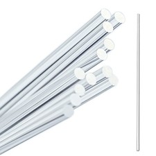12 Pack Clear Acrylic Round Dowel Rods 0.24 12in Cylinder Rods for DIY Crafts
