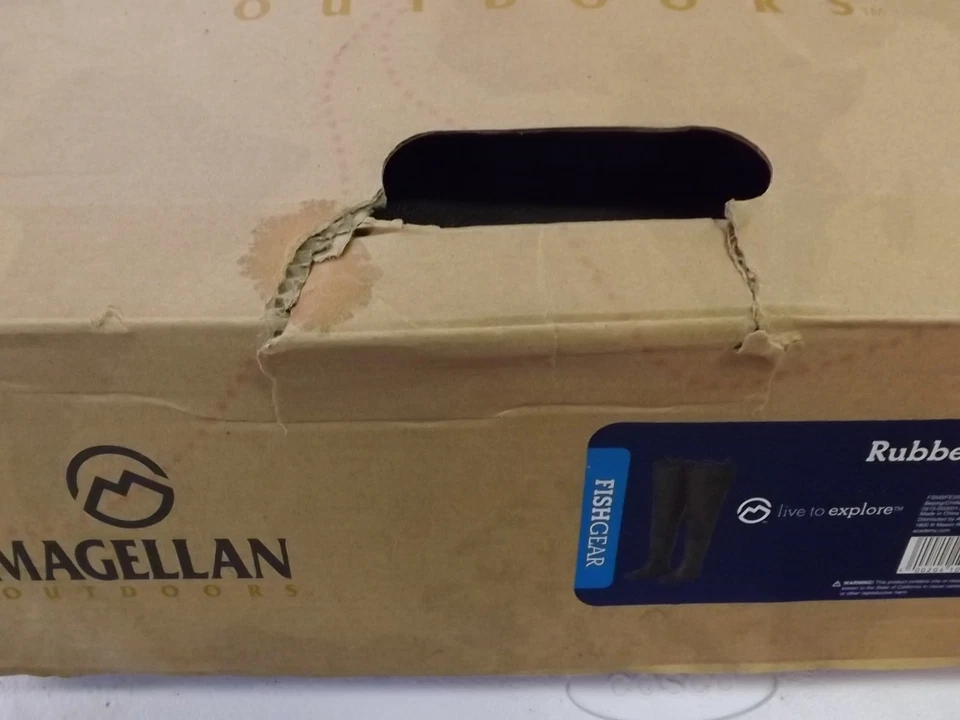 Magellan Brown Rubber Fishing Gear Outdoors Men's Steel Shank Hip Boots Size 9 - Image 3 of 4