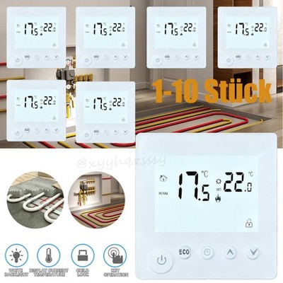 1-10X Digital Thermostat Raumthermostat Fußbodenheizung Wandheizung LED Heizung.