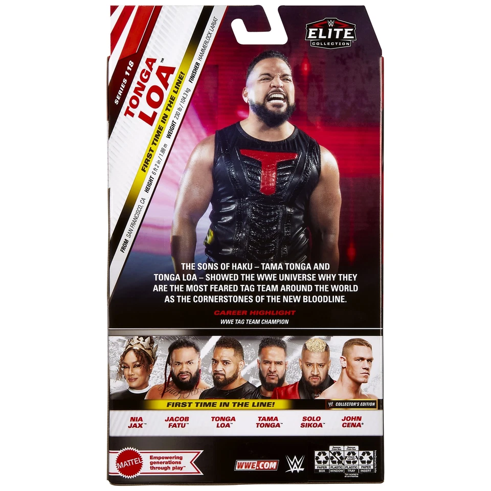 Экшн-фигурка Tonga Loa - WWE Elite 118 Mattel Toy Wrestling - Изображение 2 из 3