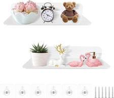 Kleines Wandregal 2er-Set, Wandregal Ohne Bohren, Regal Zum Kleben, Schwebendes,