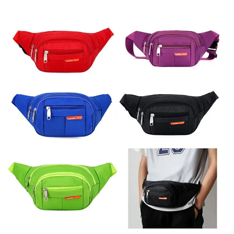 Unisex Large Waterproof Waist Bum Bags Fanny Pack Belt Pouch Wallet Travel Bag - Image 2 of 4