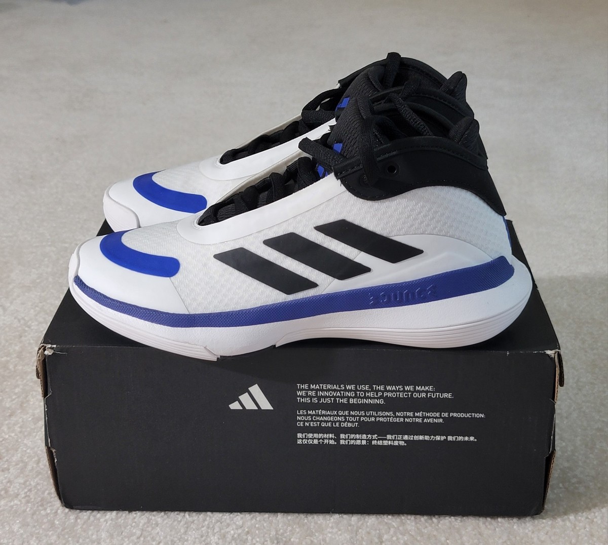 Adidas Bounce Legend Basketball Shoes- Mens 4/Womens 5/Youth 4