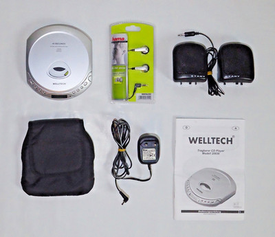 WELLTECH Discman 20656 + OTANY Mini Boxen OHNE OVP + hama Ohrhörer HK-202 in OVP