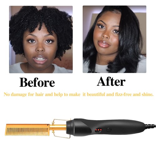 Electric Hot Comb Hair Straightener, Deluxe Electrical Straightening Comb Cur... - Picture 6 of 8