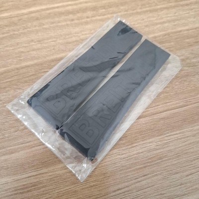 Brand new Breitling watch with original rubber strap, black, size 24-20 (155S)
