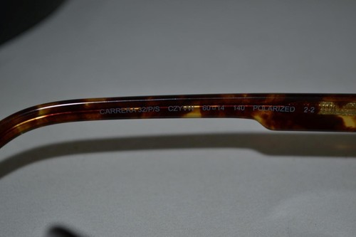 Authentique Carrera Lunettes de Soleil 32/P/S VERT Havane Polarisé 60-14-140 - - Photo 6 sur 8