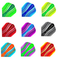 Harrows SILIKA LUMEN Coated Dart Flights - Standard No.6 Shape - ALL COLOURS