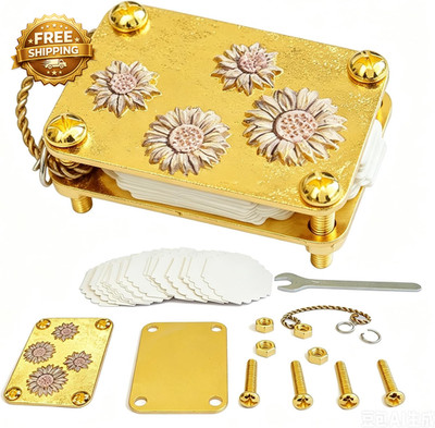 Handcrafted Metal Mini Flower Press  Miniature Flower Press Kit  Gold Plated