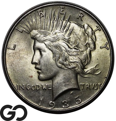 1935 Peace Dollar, Nice Choice BU Final Year Issue