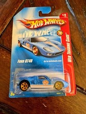 2007 Hot Wheels Blue Ford GT-40 Web Trading Cars #19 Diecast Car