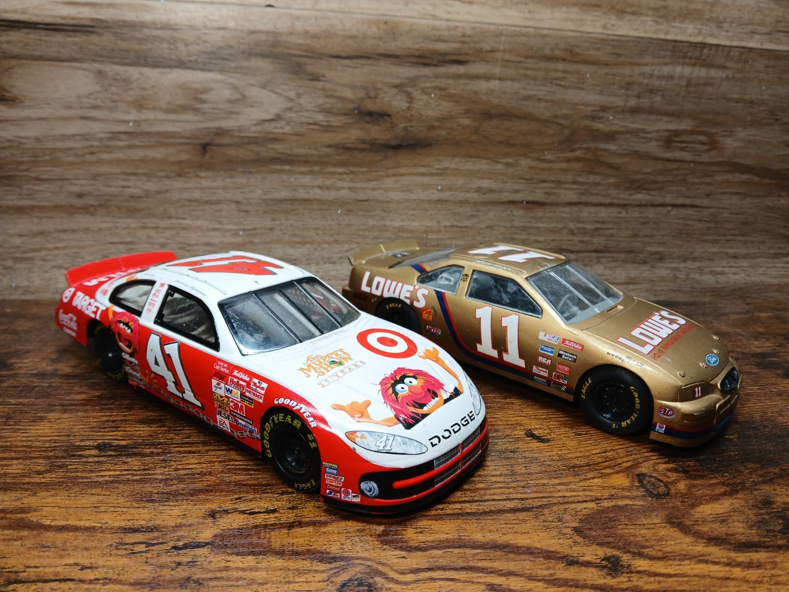 Lot Of 2 Nascar Cars Muppet Show Jimmy Spencer 41 Brett Bodine 11  Diecast 1/24