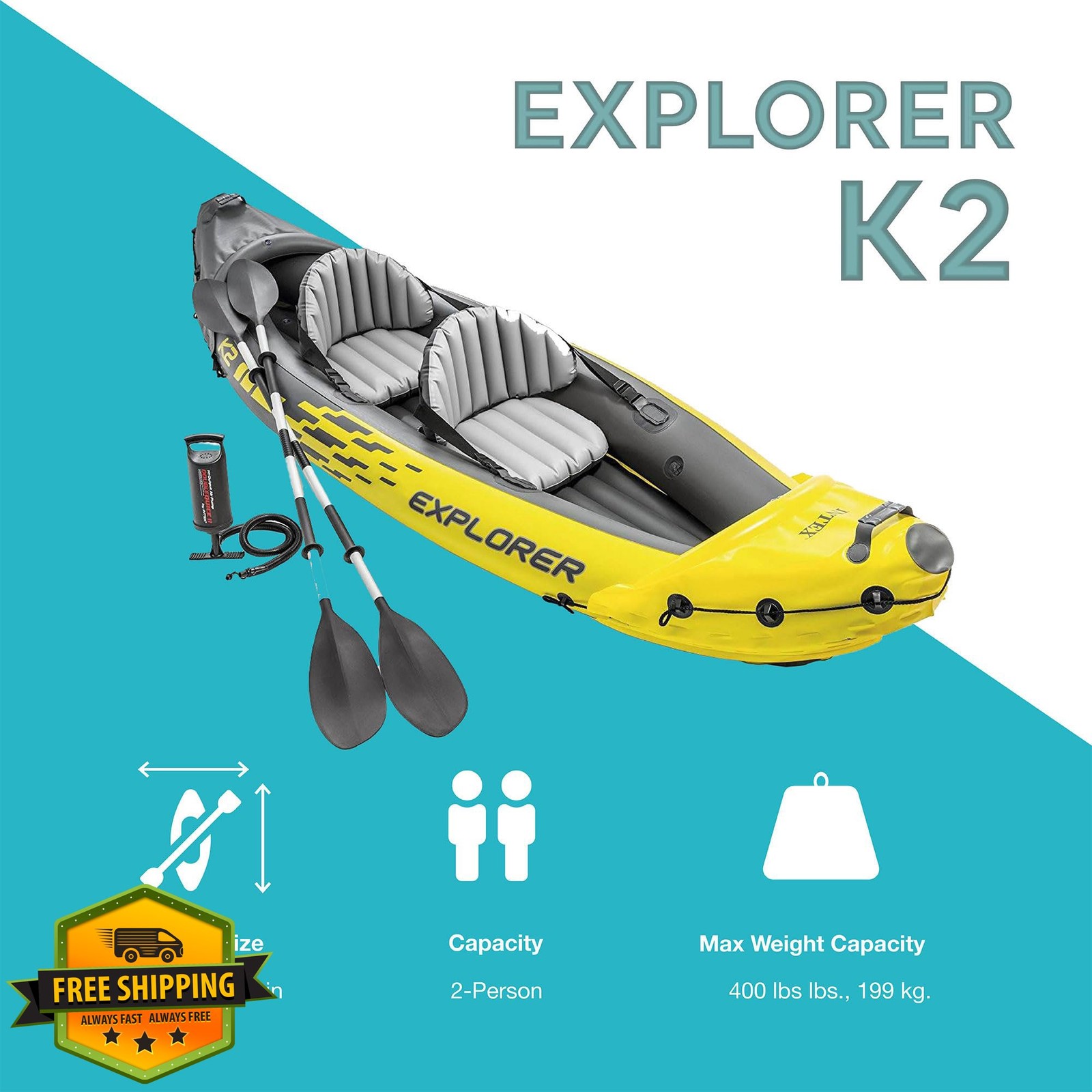 2-person 400lb Pump Oars