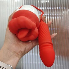 Sucking Licking Massager Tongue Clit Vibrator Nipple Vagina Stimulator Sex Toys