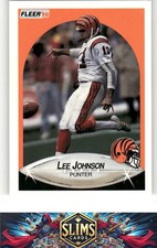 1990 Fleer #217b Lee Johnson Right edge of A in AFC logo aligned with blue