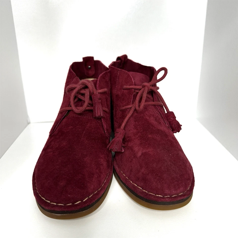 Hush Puppies Women’s Cyra Catelyn Red Leather Ankle Boots Size 9.5 - Image 2 of 4