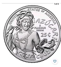 2024 D Celia Cruz  American Women Quarter. Uncirculated From US Mint roll sealed