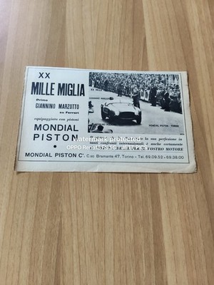 1953 MONDIAL PISTON XX THOUSAND MILES GIANNINO MARZOTTO ON FERRARI VINTAGE PUB