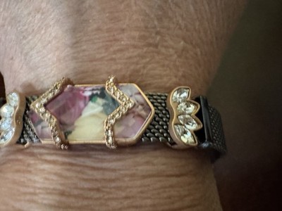 KEEP Collective Black Mesh Bracelet With 3 Charms Snd Stops