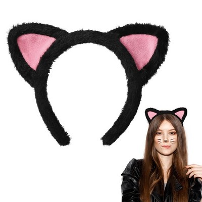 Etercycle Cat Ears Headband, Black Halloween 1 Count (Pack of 1), 