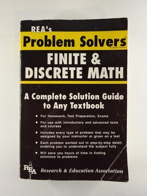 REA's Problem Solvers Finite & Discrete Math PB 1984 REA Study Guide Textbook