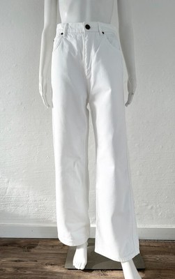 Sandro Paris Designer Damen Jeans High Rise Hose Weiss F:40 DE:38