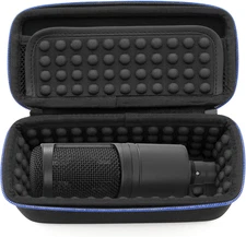 CASEMATIX Padded Microphone Case Compatible with AT2020 USB, AT2020USB Plus, AT2