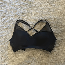 Victoria's Secret Incredible Light Weight Max Black Mesh Sports Bra