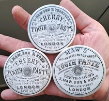 3 different MAW'S TOOTH PASTE LONDON POT LIDS
