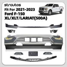 Front Bumper Assembly Kit w/Fog Light 2021 2022 2023 Ford F-150 W/Brackets 13pcs