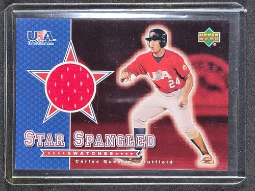 2002 Star Spangled Swatches Carlos Quentin USA Upper Deck SS-CQ Game Used Jersey