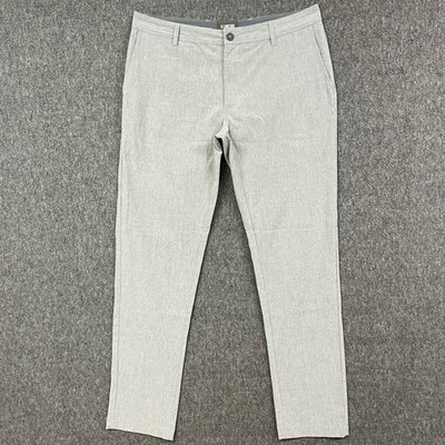 Linksoul Golf Pants Mens 36x32 Light Gray Slim Stretch Performance Chino  Travel