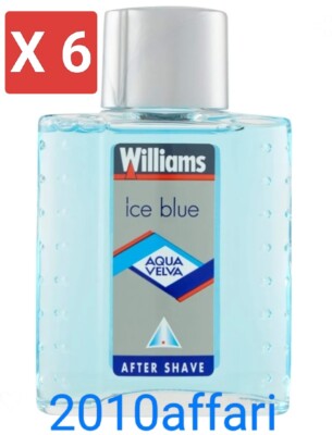 Williams Ice Blue Aqua Velva After Shave 100 ml Aftershave 6 Stück