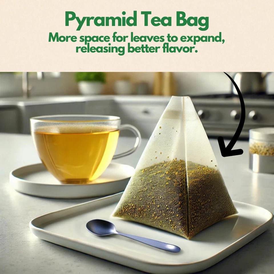 Organic Ginger Tea Bags - 100 Count (Plant-Based Pyramid Tea Bags) - Image 3 of 4