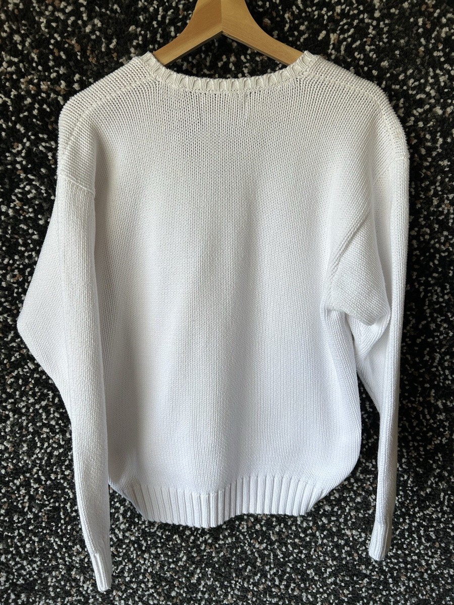 Ralph Lauren 国旗刺繍ニット オフホワイト ヴィンテージ Ralph