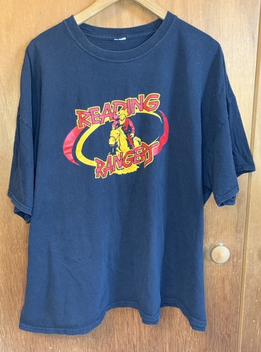 Reading Rangers Tshirt 4XL Plus Size 29” Chest Michigan Football Logo Black - Picture 2 of 6