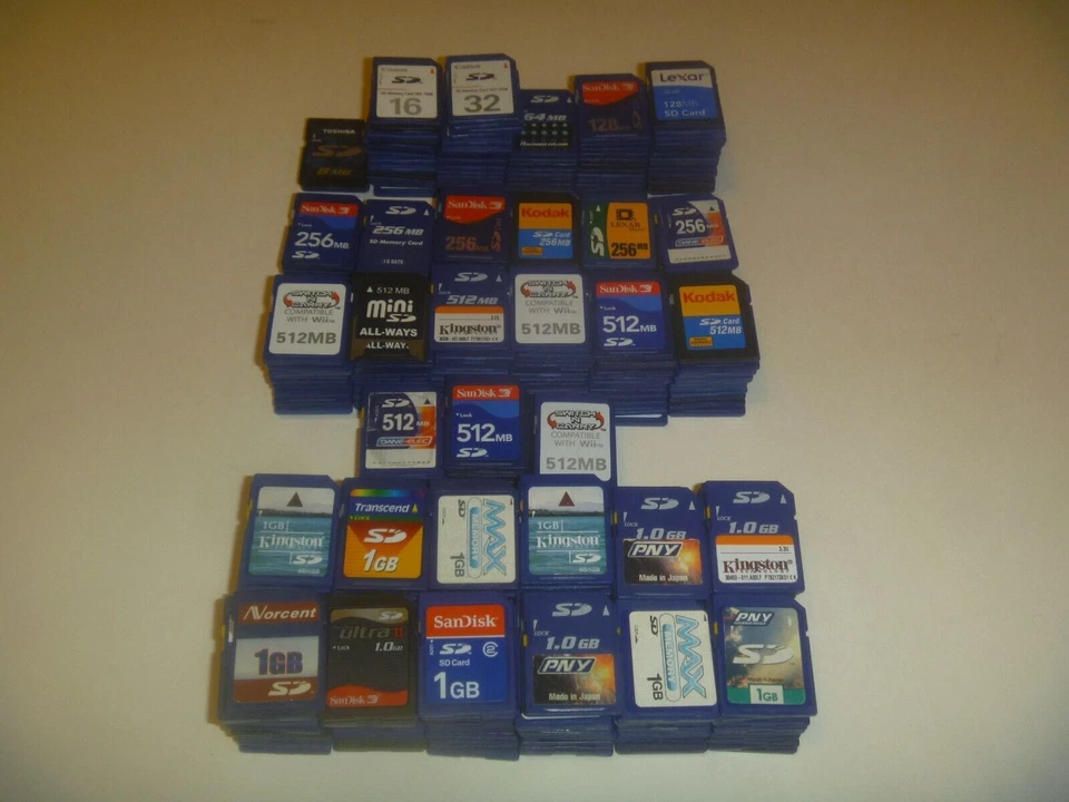 8MB 16MB 32MB 64MB 128MB 256MB 512MB 1GB 2GB 4GB 8GB 16GB 32GB SD Card Choose - image 1 of 1