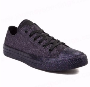 purple sparkle converse shoes