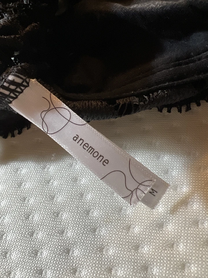 Anemone Bralette Lace Black Strappy Back Size M #1394 - Image 4 of 4