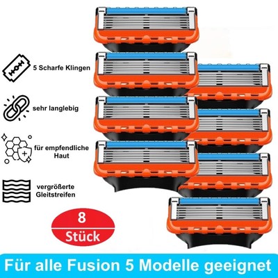 8 Stück Rasierklingen Set Für Gillette Fusion 5 Edelstahl Klinge Rasierklingen