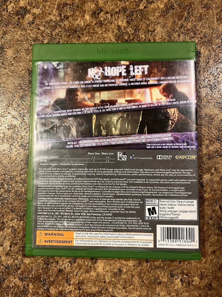 Resident Evil 6 (Microsoft Xbox One, 2016) - Image 4 of 4