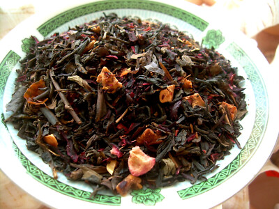 Green Tea Japan Sencha with Cranberry Apple Fruit Blend Hibiscus Rose Hips